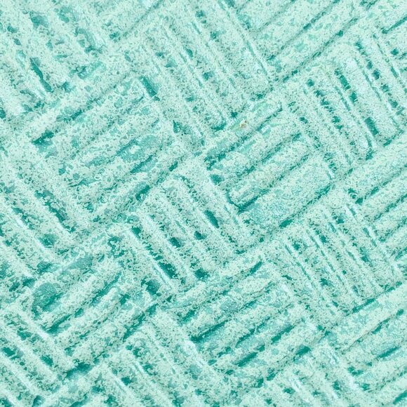 50s Kitsch Shawnee Pottery Turquoise Planter #1410 Mid Century Ceramic Bowl - Picture 9 of 13